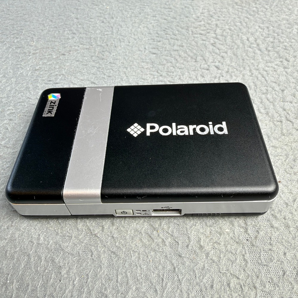 Polaroid PoGo Instant Mobile Photo Printer ZINK Zero Ink Black Silver CZA-20011B
